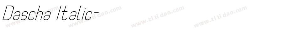 Dascha Italic字体转换